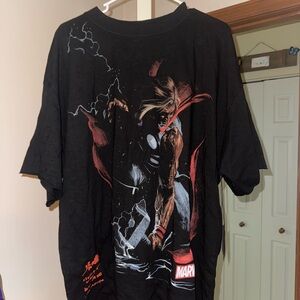 Civil Regime x Marvel ‘Thor God of Thunder’ Raw Hem Oversized Tee New With Tags